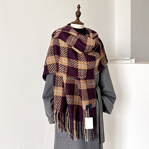 Wholesale cashmere plaid scarf women