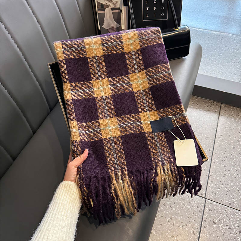 Wholesale cashmere plaid scarf women