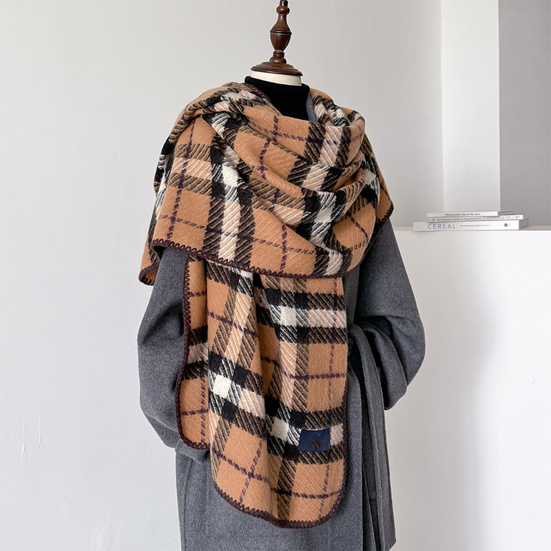 pink plaid cashmere scarf Wholesale