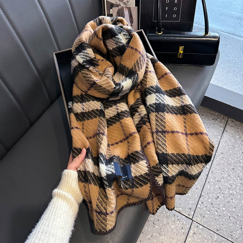 pink plaid cashmere scarf Wholesale
