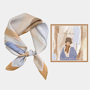 Custom printed silk Scarf China scarf factory