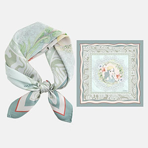 Custom digital print silk scarf