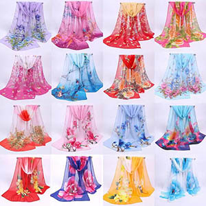 Custom Chiffon Print Scarf China scarf factory