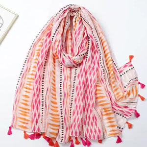 Custom cotton scarves with logo wholesale