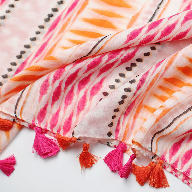 Custom cotton scarves with logo wholesale