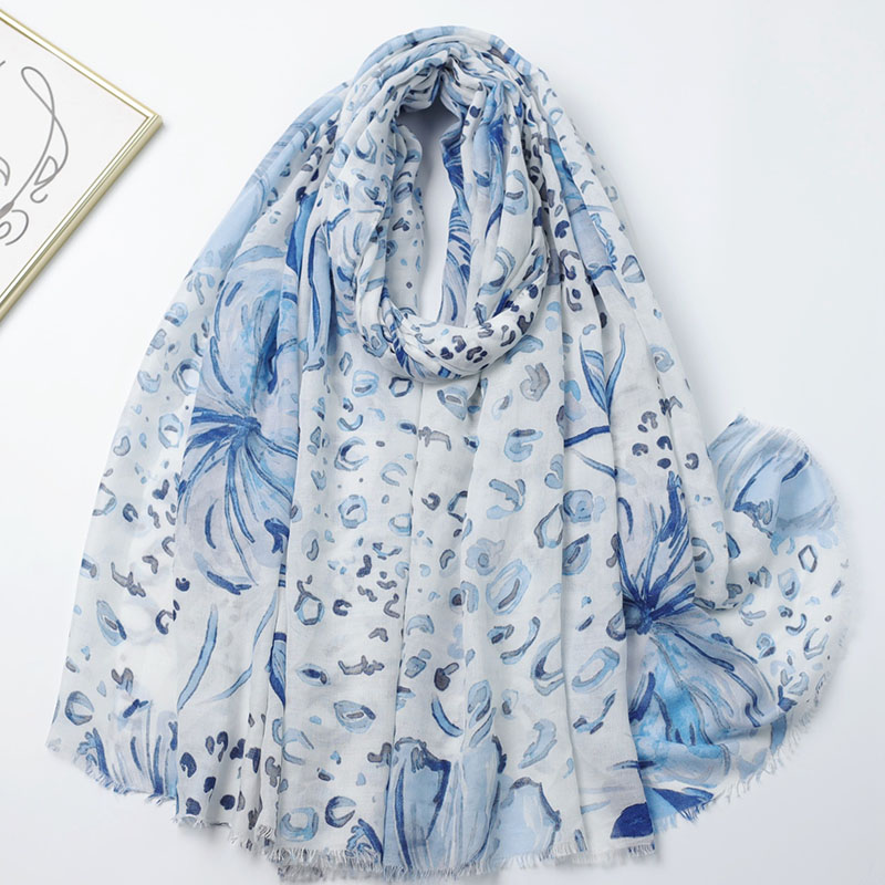 Wholesale custom cotton scarf printing