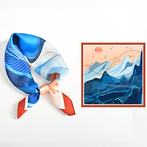Custom silk scarf with logo