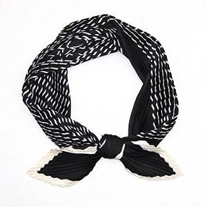 Custom Pleated Silk Scarf