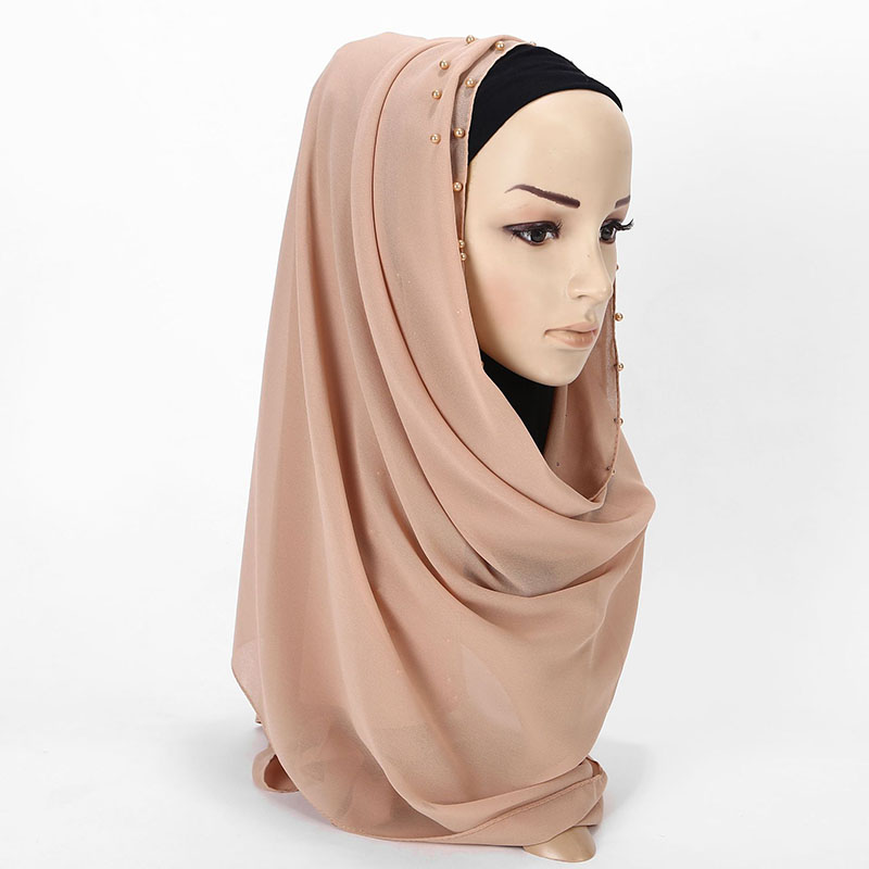 Wholesale Hijab Pearl Beads Headscarf