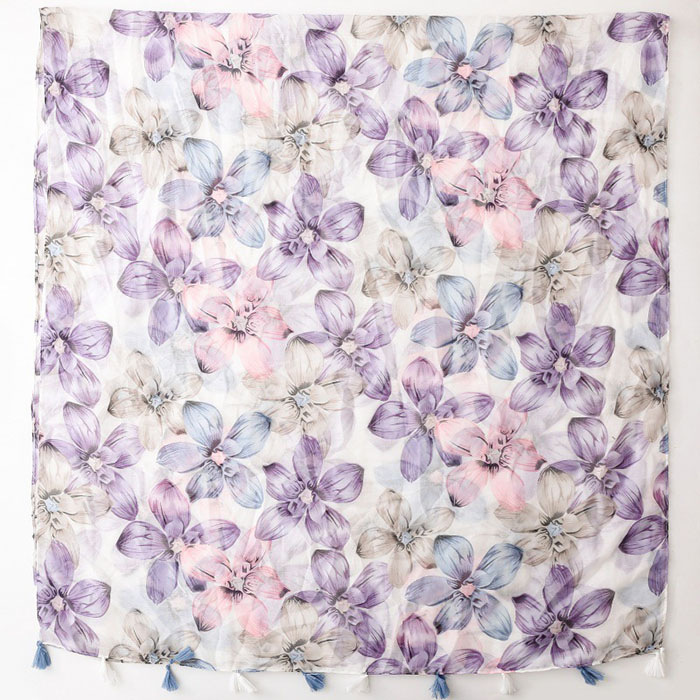 Custom cotton scarf with logo wholesale