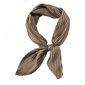 wholesale silk pleated scarf with logo