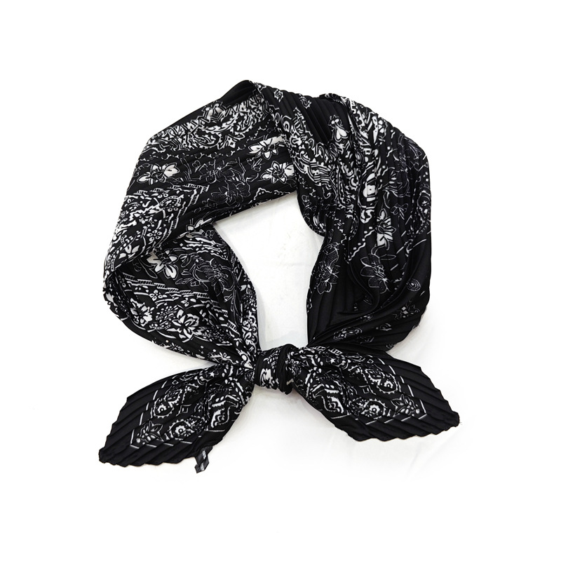 Wholesale Muslim Pleated Square Scarf