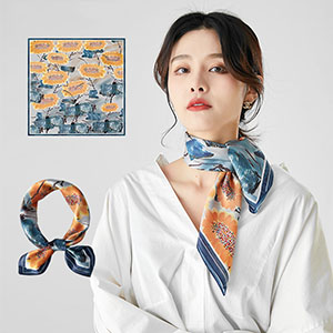 Digital print silk scarf Factory