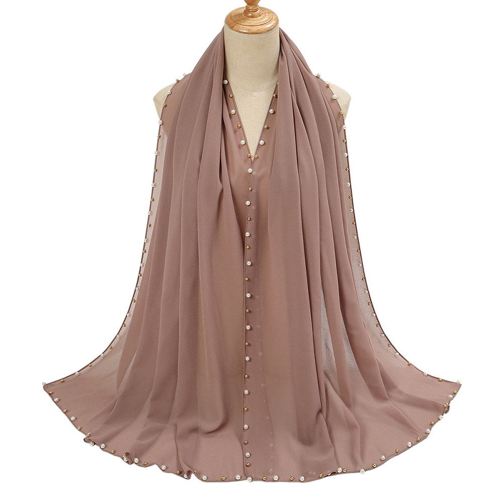 Custom Womens Pearl Chiffon Scarf