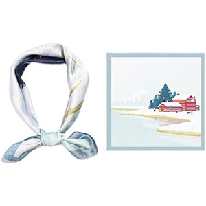 Custom Digital Printing Silk Scarf