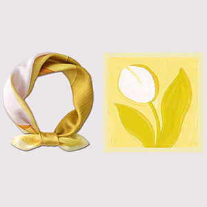 Wholesale silk scarf yellow