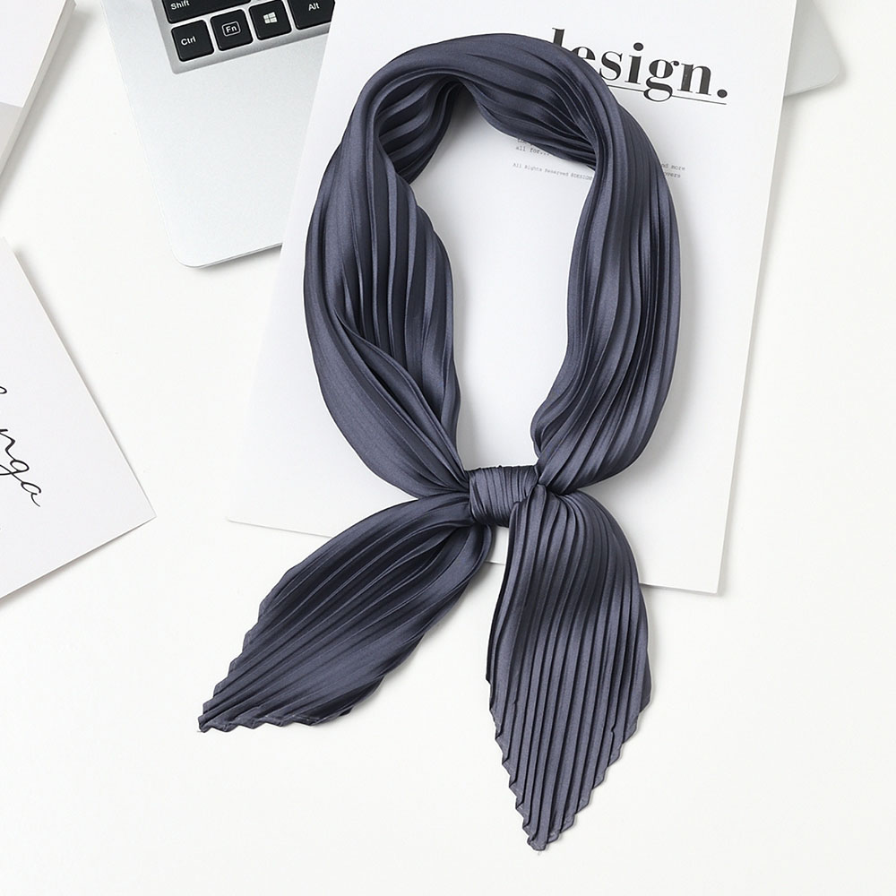 Women wholesale silk pleated scarf