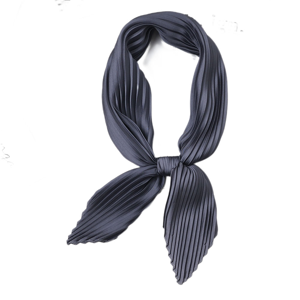 Women wholesale silk pleated scarf