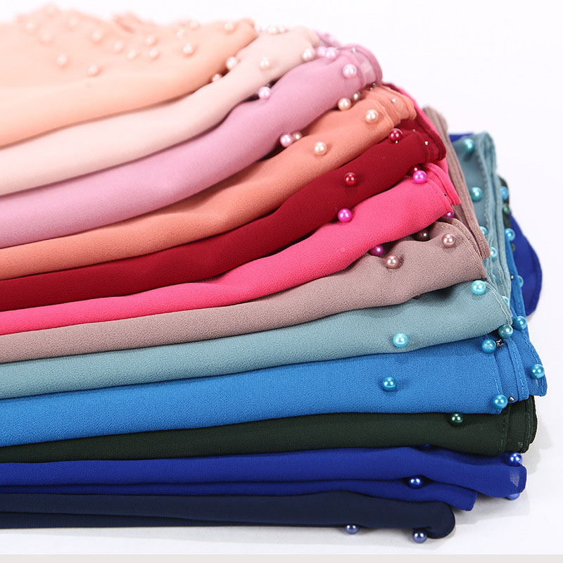 Wholesale Hijab Pearl Beads Headscarf
