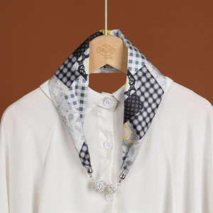 Wholesale Magnetic Clasp Silky Dress Scarves