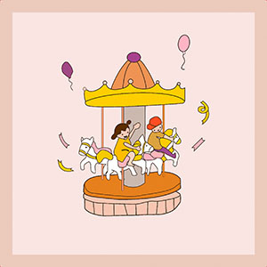 Wholesale silk scarf Cartoon