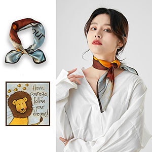 Custom printed silk scarves with Logo