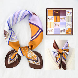 Wholesale custom designs printed silk twilly skinny scarf