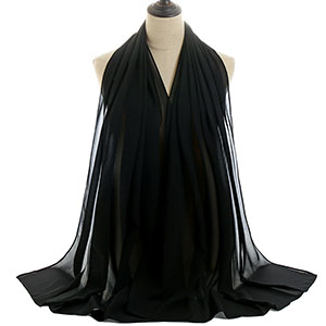 Wholesale Solid pearl chiffon scarf