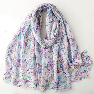 custom cotton linen scarf with logo