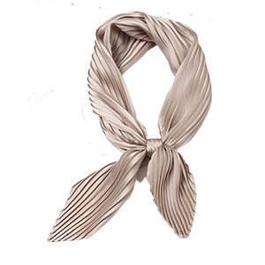 custom pleated silk scarf with logo