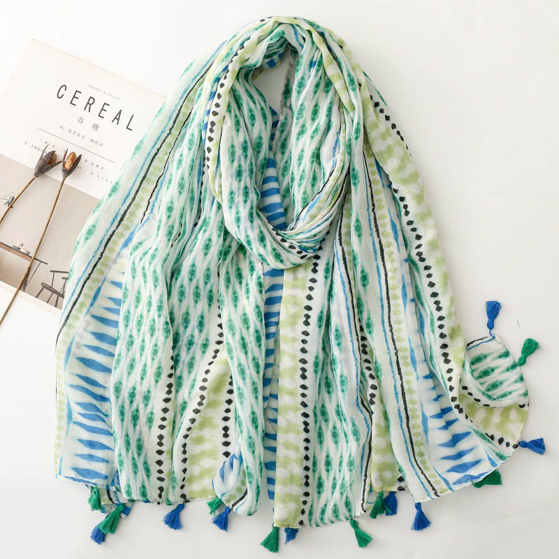 custom printed cotton scarves china