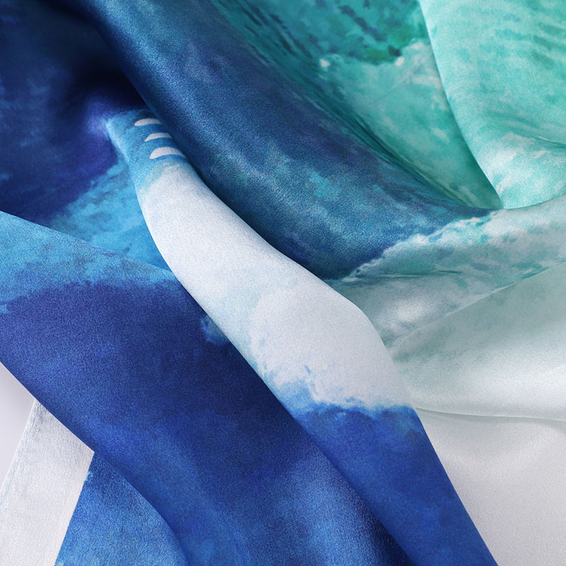 custom silk scarf printing china