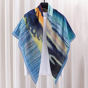 custom square silk scarf printing manufacturer