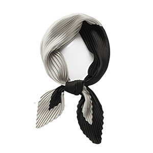 wholesale 70cm silk pleated scarf