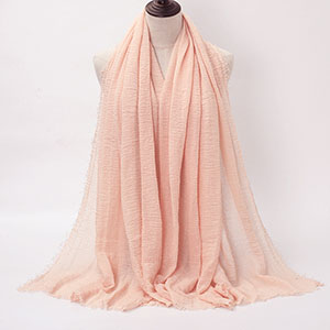 wholesale pleated solid cotton scarf manufacturer