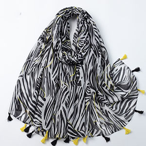 wholesale zebra print cotton scarf factory
