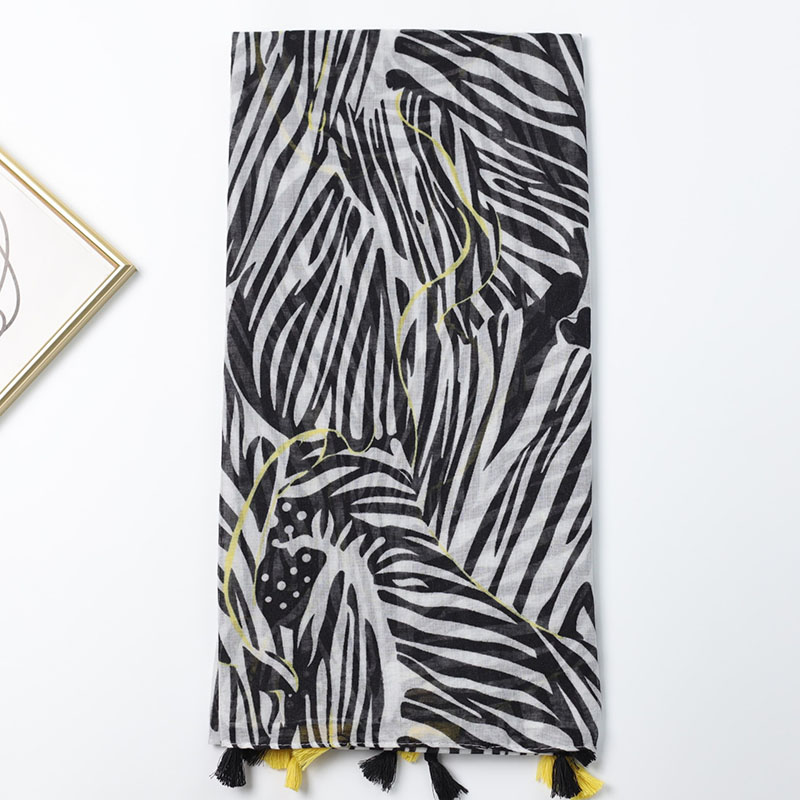 wholesale zebra print cotton scarf factory
