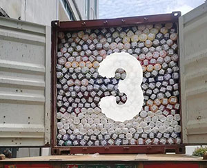 3 cabinets of pearl chiffon scarf fabric shipped to Canada