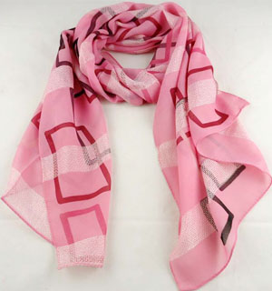 Italian plaid silk scarf