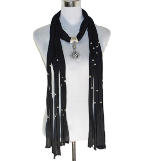 Scarves with pendants