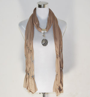 scarves with heart pendants