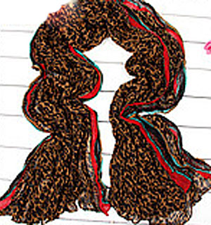 Paris Fashion Leopard Scarf Yarn