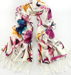 China Vietnam printed cashmere scarves