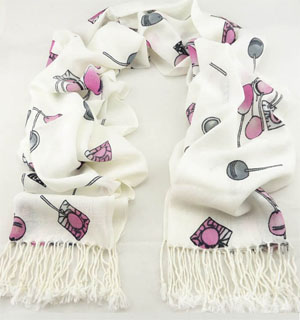 Russian printed cashmere scarves