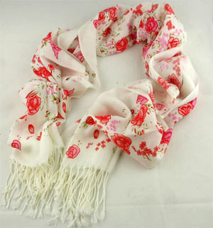 Spain Cashmere Floral Scarf