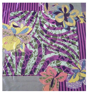 Printed silk scarves