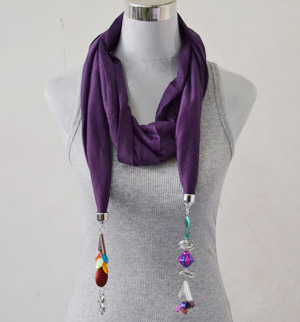Scarves with jewelry attached wholesale