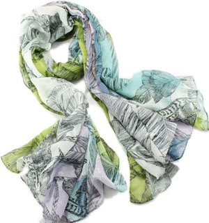 Barry yarn scarf scarves hand-painted