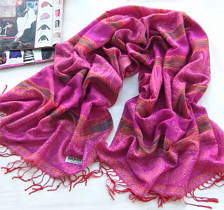 plaid cashmere scarf