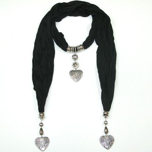 Scarf with pendant